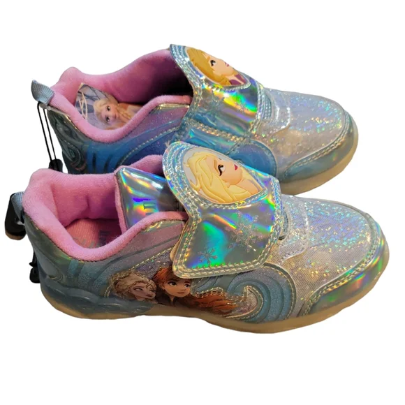 Disney Frozen 2, girls light up sneakers NWT - Picture 6 of 6